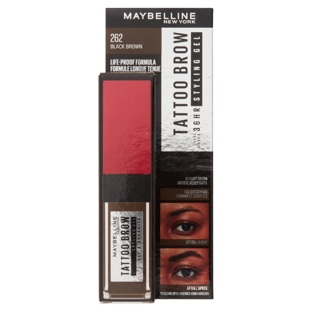 Maybelline Tattoo Brow Styling Gel Sopracciglia 262 Black Brown 6 ml
